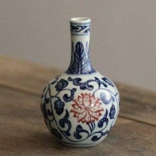 Hand Painted Small Porcelain Vase - Jingdezhen, China