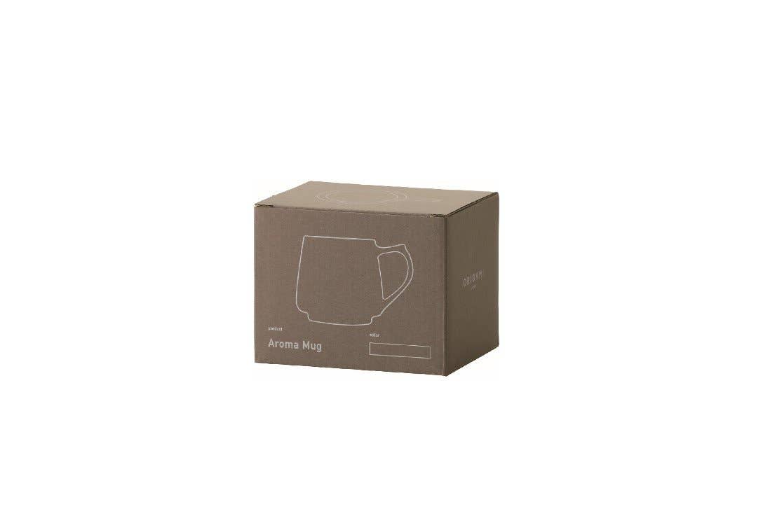 Matte Beige Aroma Mug - Japanese Porcelain - Origami