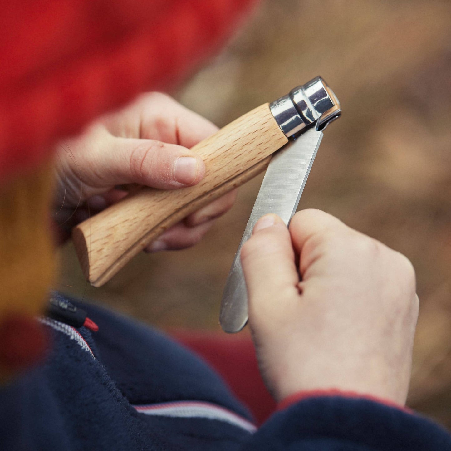 My First Opinel Folding Knife - No. 07 Junior - Beech Wood Handle