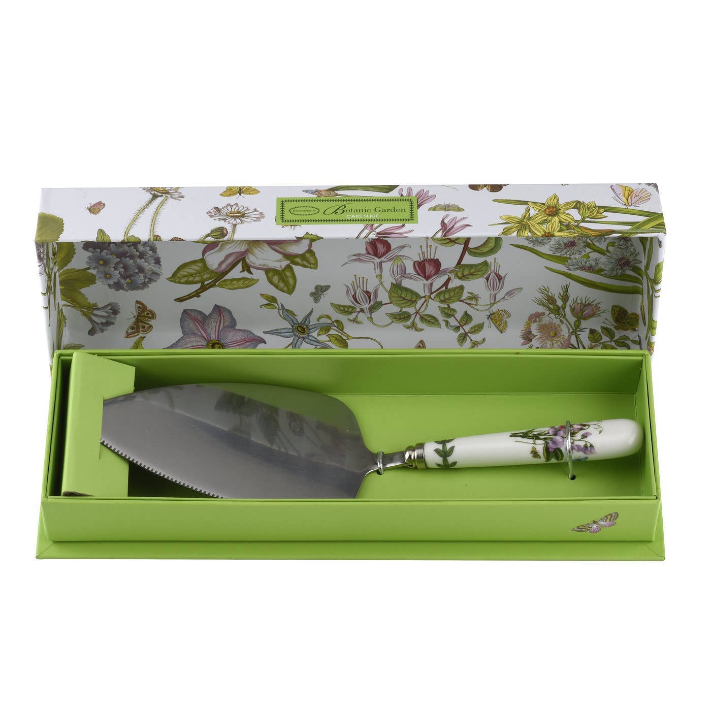 Cake Knife Server - Botanic Garden by Spode - Porcelain and Stainless Steel