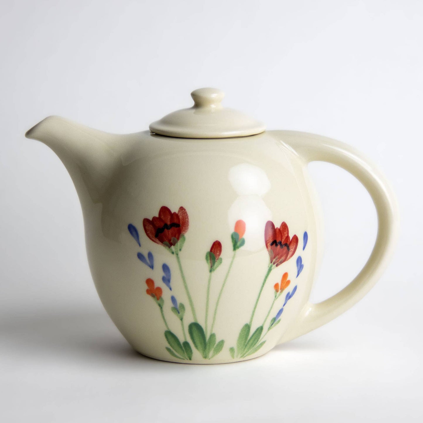 Stoneware Teapot - Poppy