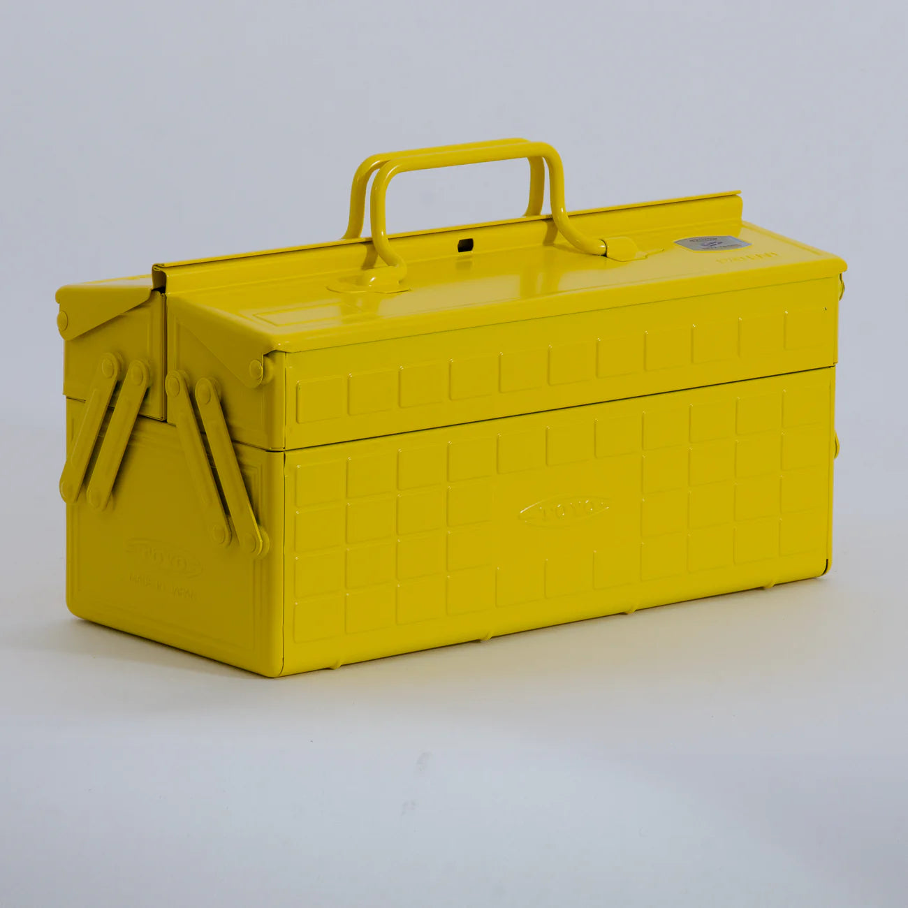 Toyo - Steel Toolbox with Cantilever Lid and Upper Storage Trays ST-350 - Ameico Yellow