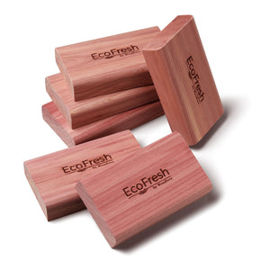 EcoFresh Aromatic Cedar Blocks - Pack of 6