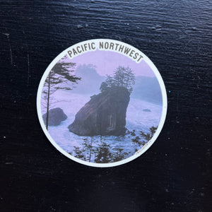 Pacific Northwest - 4x4 Inch Round Sticker