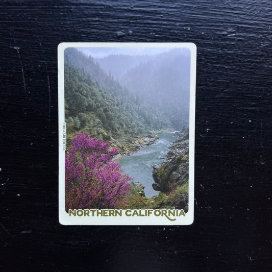 Trinity River Redbud - Northern California 3x4 Inch Sticker