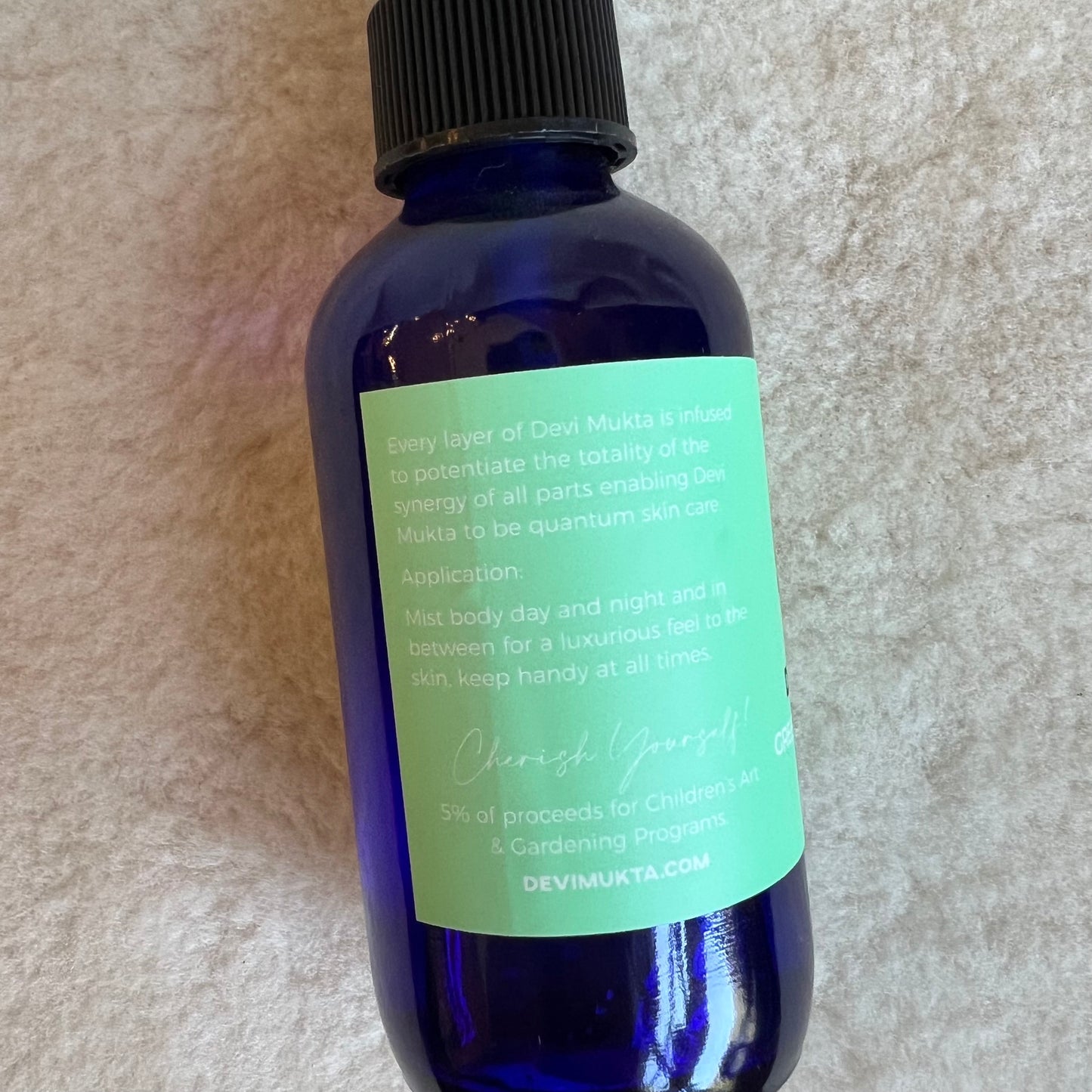 Green and Purple Fluorite Gem Body Spray - Heart/Mind Connection