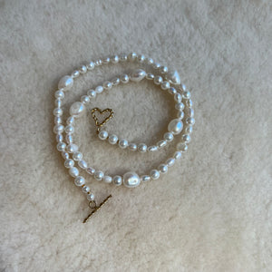 Mixed Pearl Necklace 18"