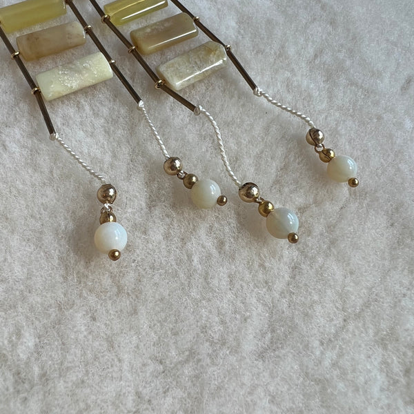 Yellow African Opal Earrings