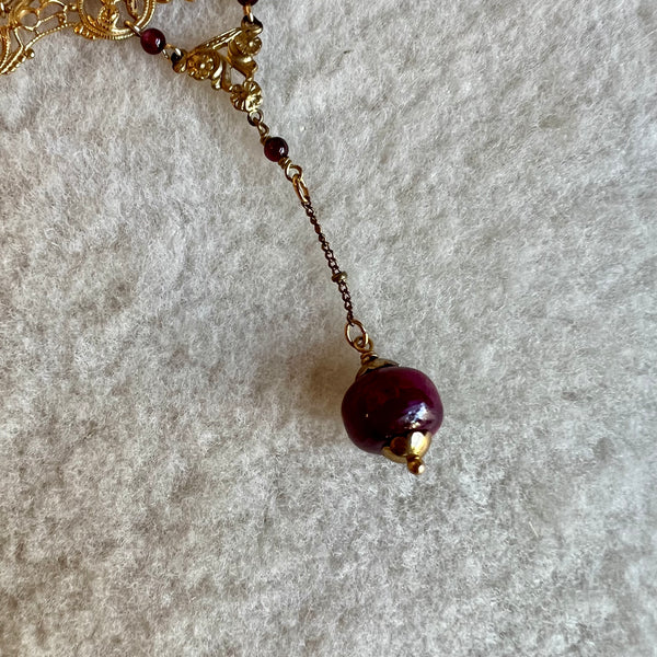 Ruby and Garnet necklace