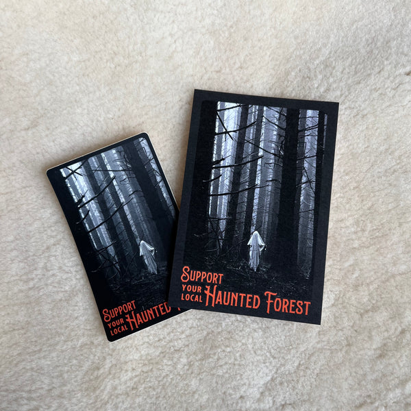 Support Your Local Haunted Forest Post Card