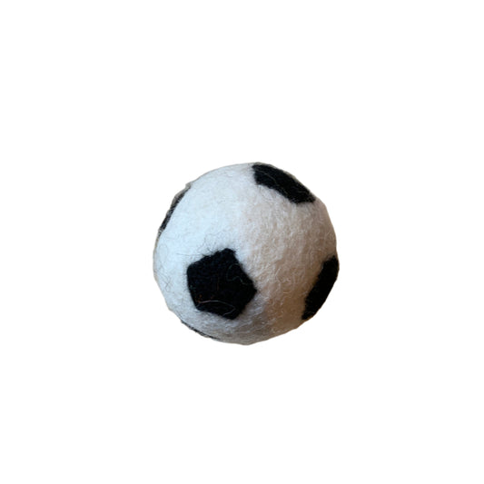 Felted Wool Soccer Ball Cat or Small Dog Toy - Single Ball