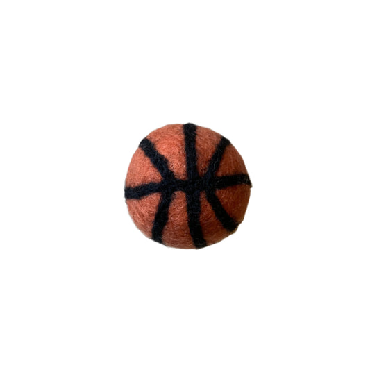 Felted Wool Basketball Cat or Small Dog Toy - Single Ball
