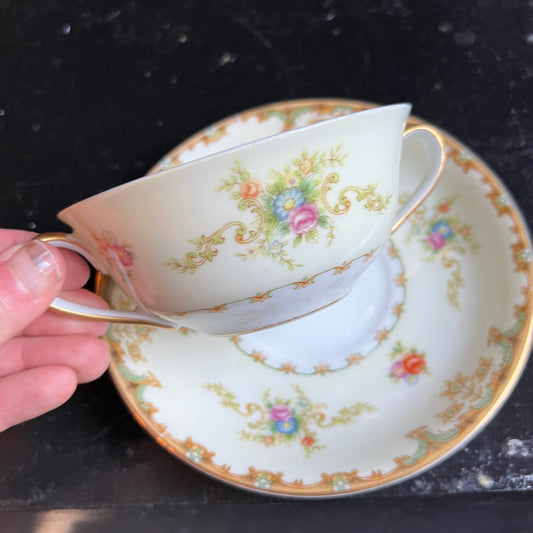 Regent by Empress Cream Soup Bowl - Vintage Bone China 1940s - Porcelain Dinnerware - Doubles as Tea Cup