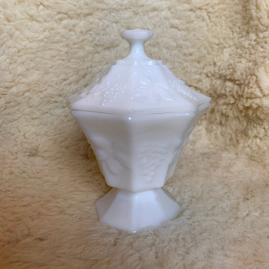 Anchor Hocking Milk Glass Candy Dish