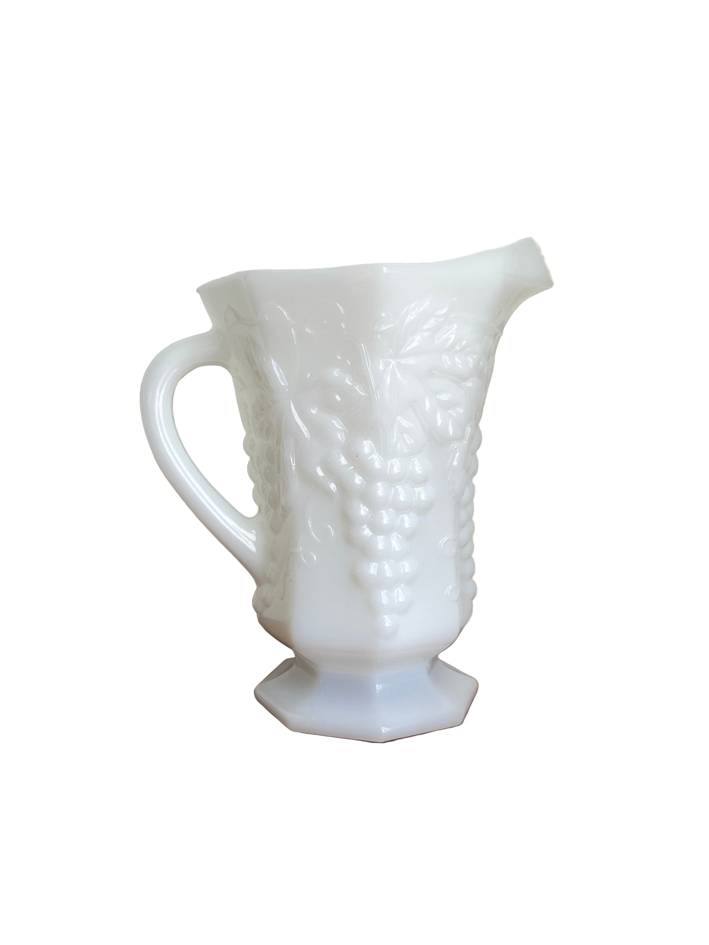 Anchor Hocking Grapes Milk Glass 20 oz. Pitcher