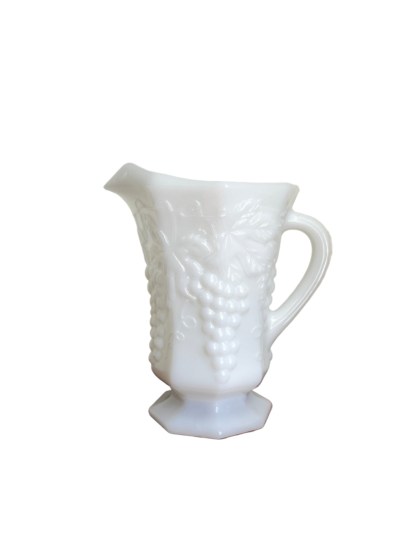 Anchor Hocking Grapes Milk Glass 20 oz. Pitcher