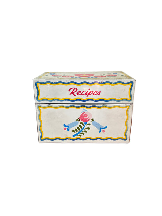 1970's Scandinavian-inspired Vintage Recipe Box - Ohio Art Co.