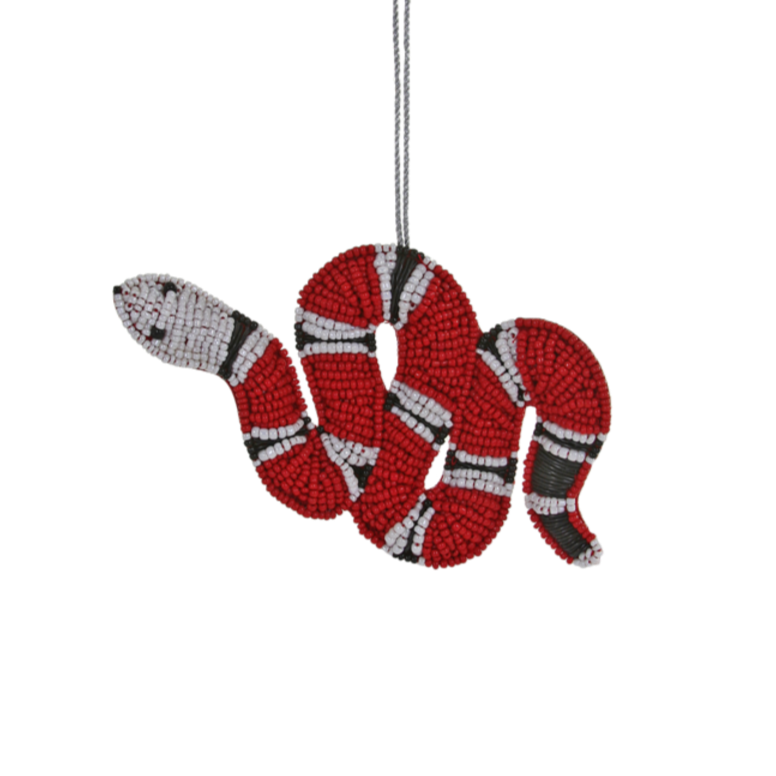 Coral Snake Beaded Ornament