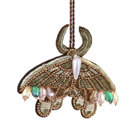 Beaded Moth Ornament