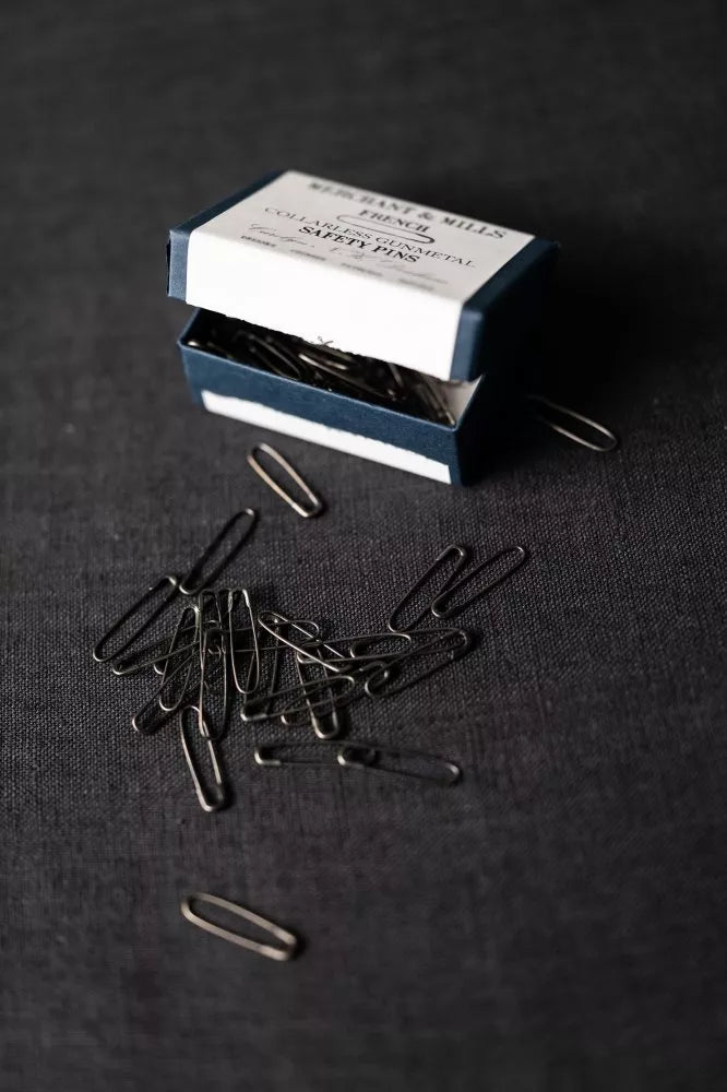 Gunmetal French Safety Pins