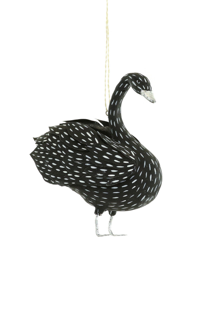 Paper Swan Ornament - Black