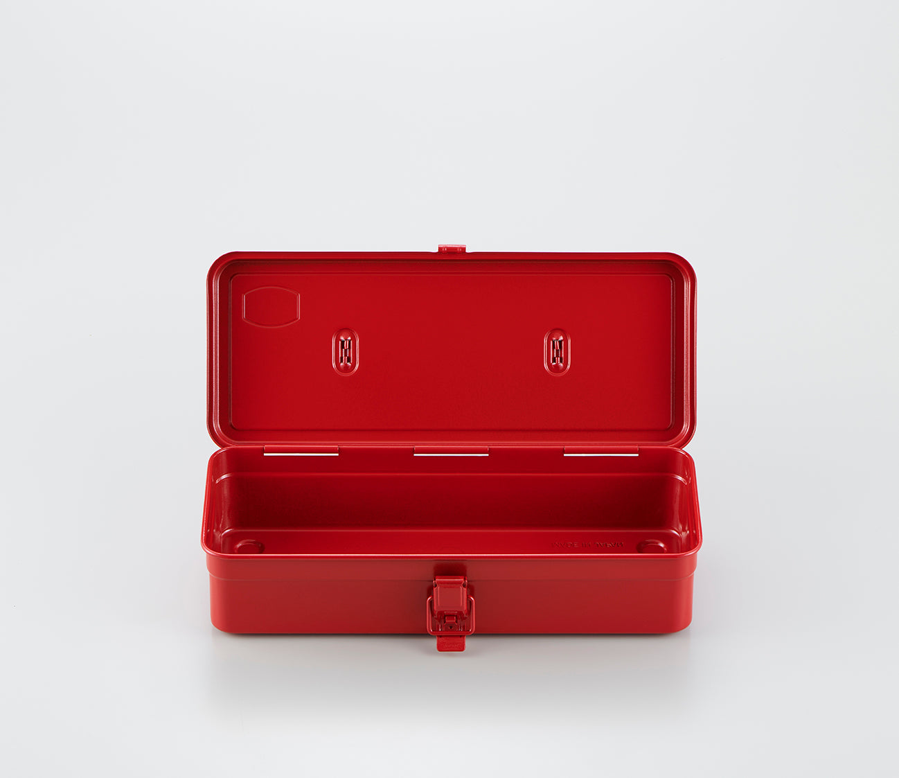 Toyo - Steel Toolbox with Top Handle and Flat Lid T-320 - Red