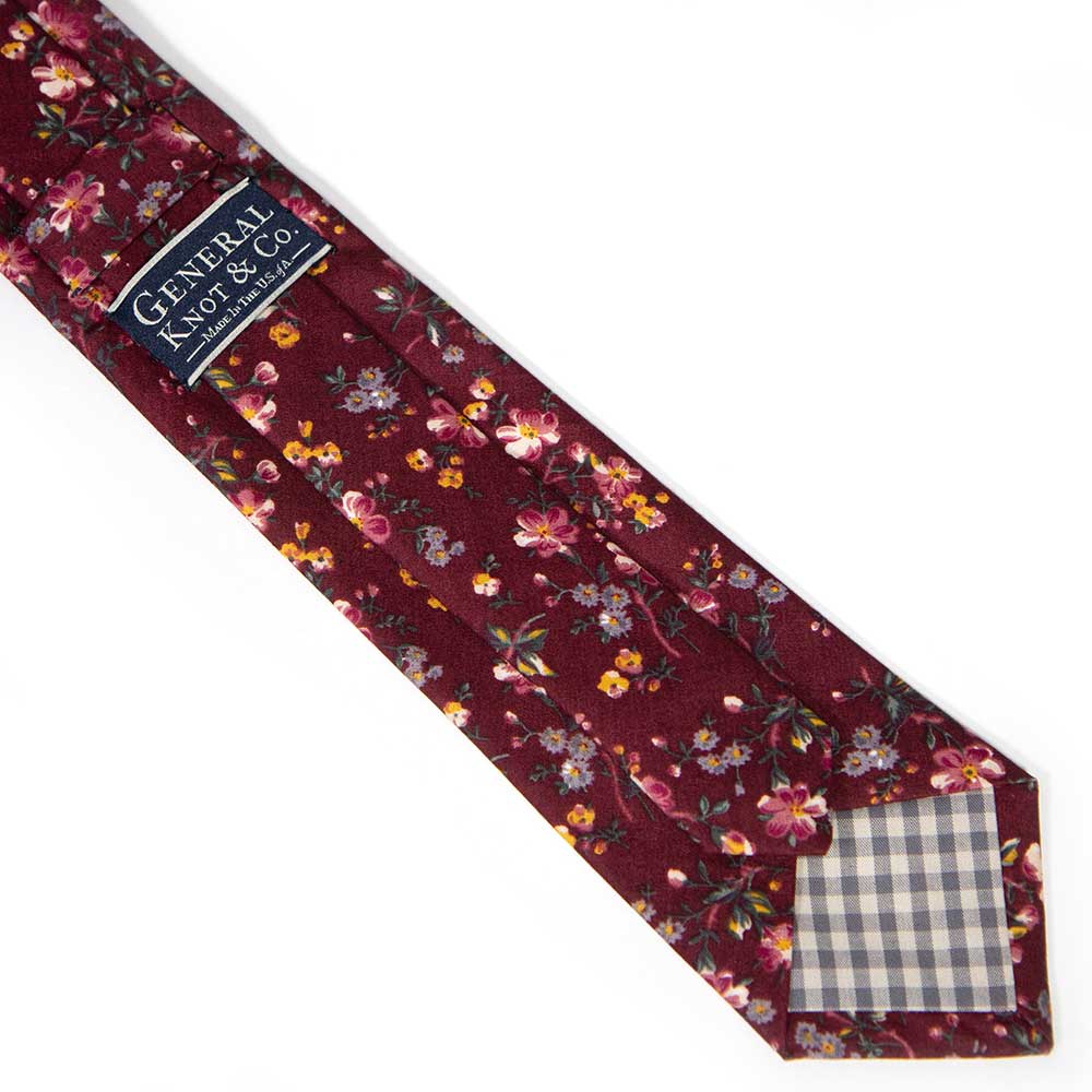 Bordeaux Bouquet Necktie