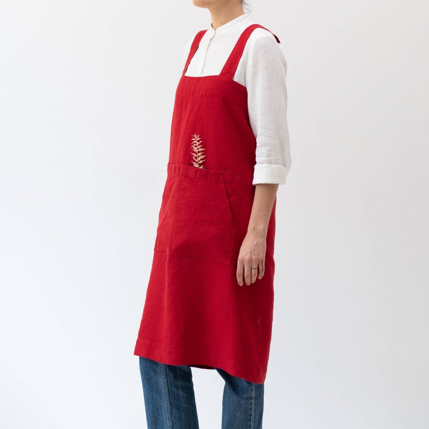 Lava Falls Linen Pinafore Apron