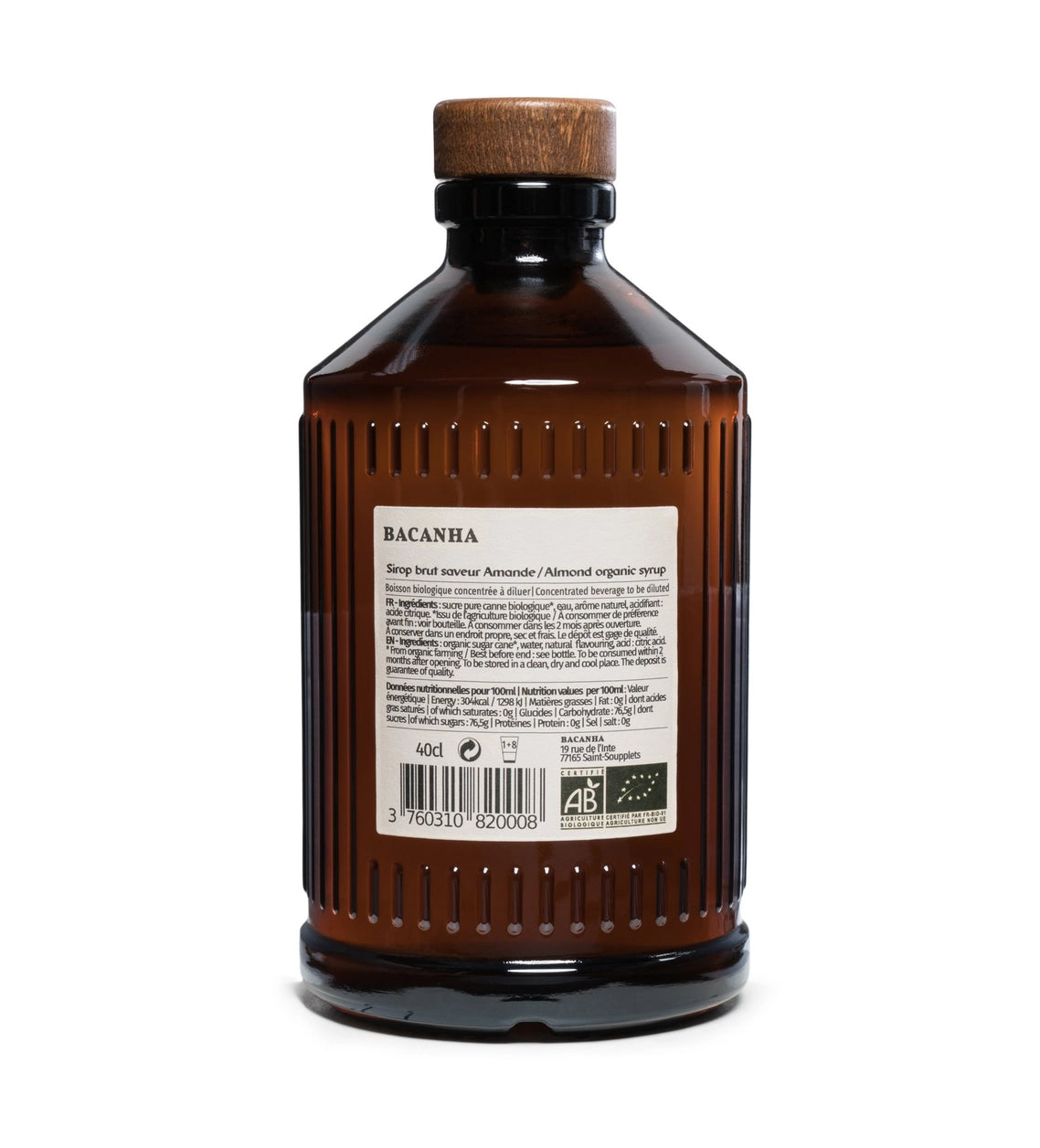 Bacanha Raw Almond Syrup - Organic - 13.5 oz