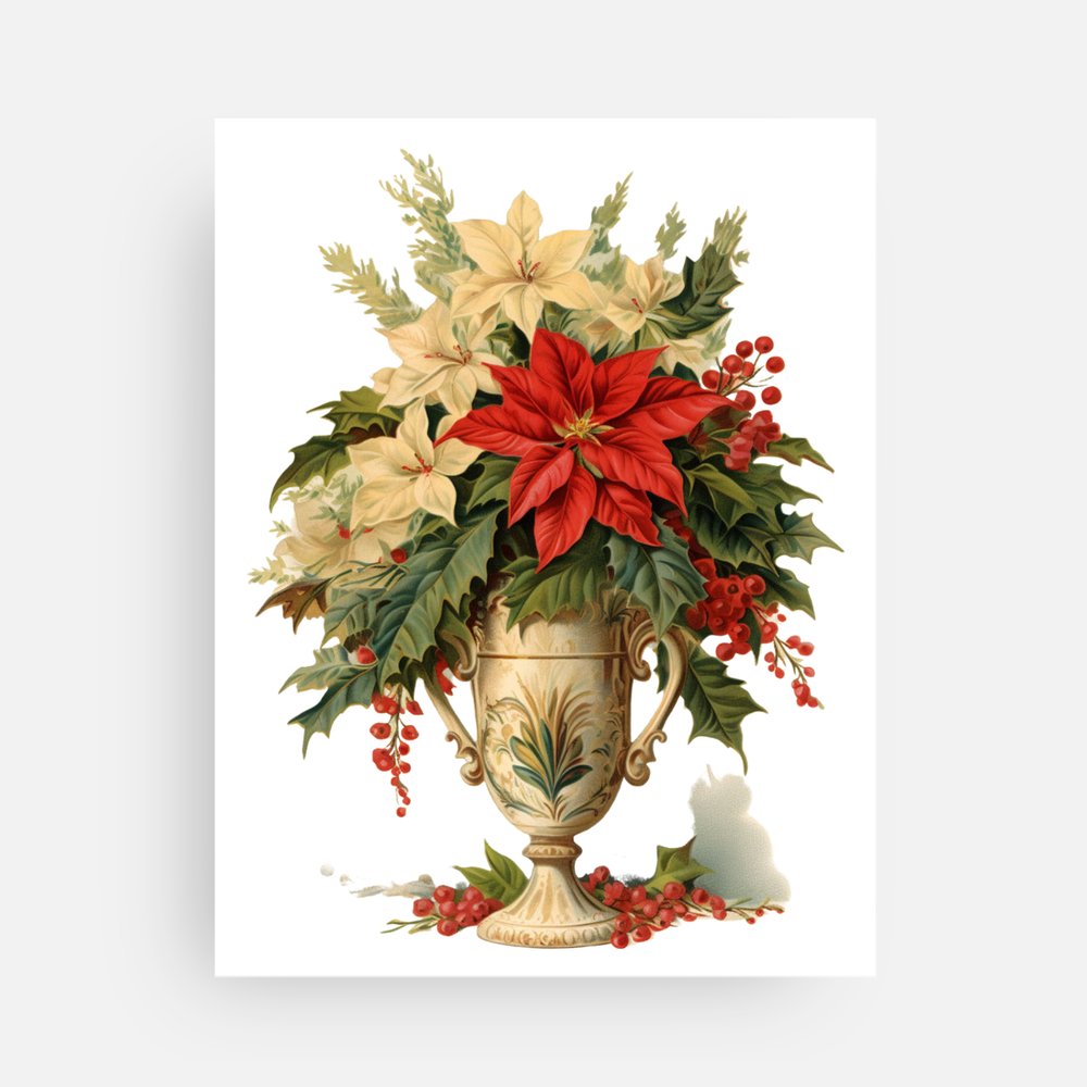 Poinsettia Abundance Post Card