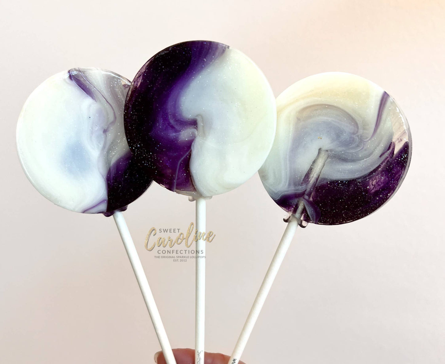 Marble Lollipops- Blueberries & Cream - Vegan