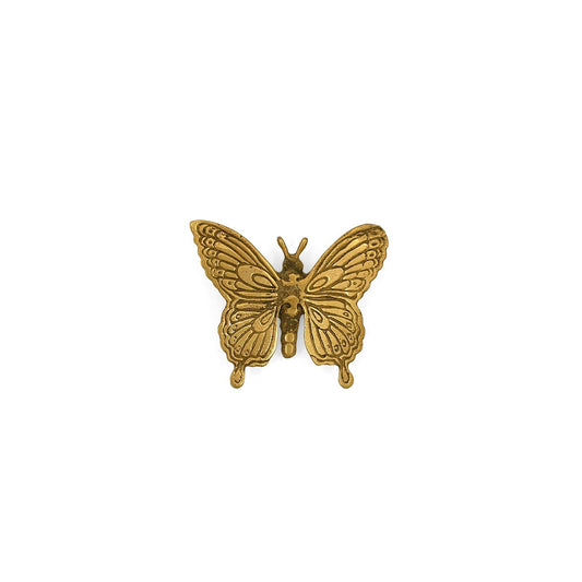 Small Butterfly Figurine - Shiny Brass