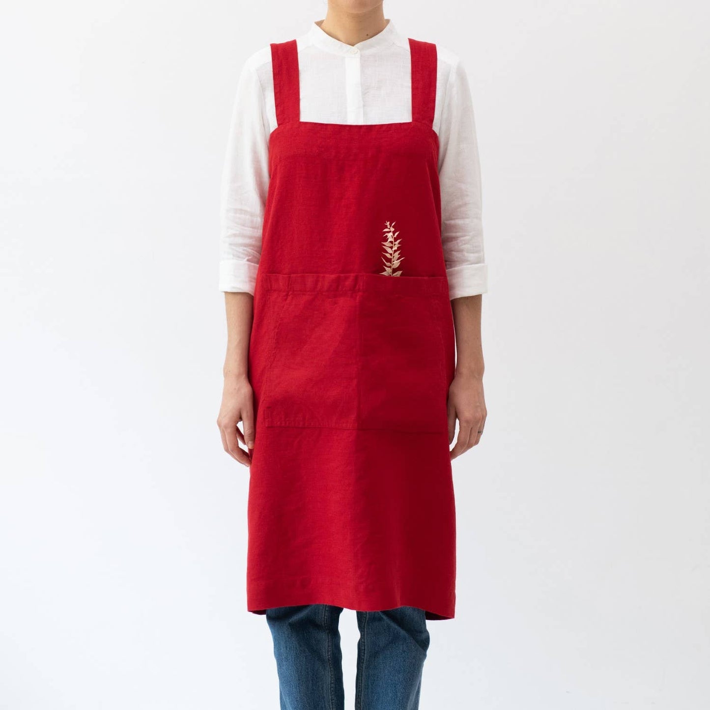 Lava Falls Linen Pinafore Apron