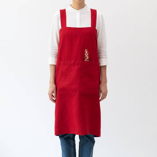 Lava Falls Linen Pinafore Apron