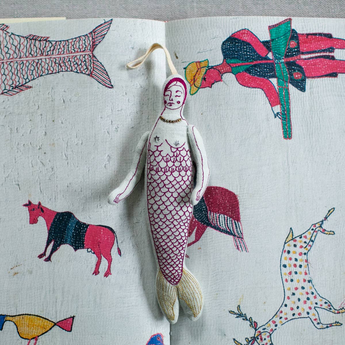 Mermaid Person - Cotton & Lavender filled Art Doll