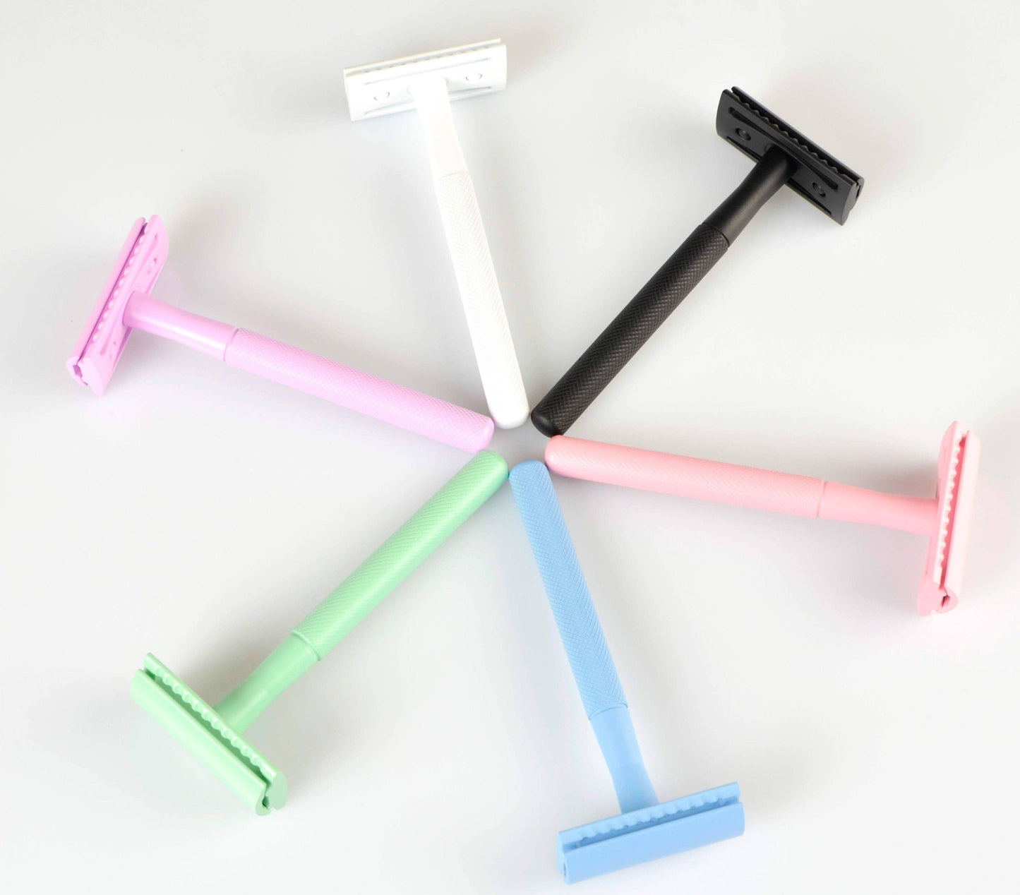 Plastic Free Reusable Safety Razor - Straight Handle Pink