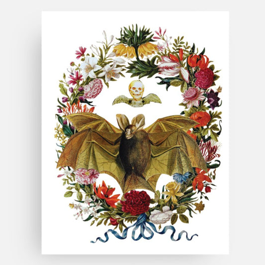 Bat with Many Wings Small Greeting Card - Original Art by Tamara Cervenka - 4.25" x 5.5" Blank Inside Envelope Included