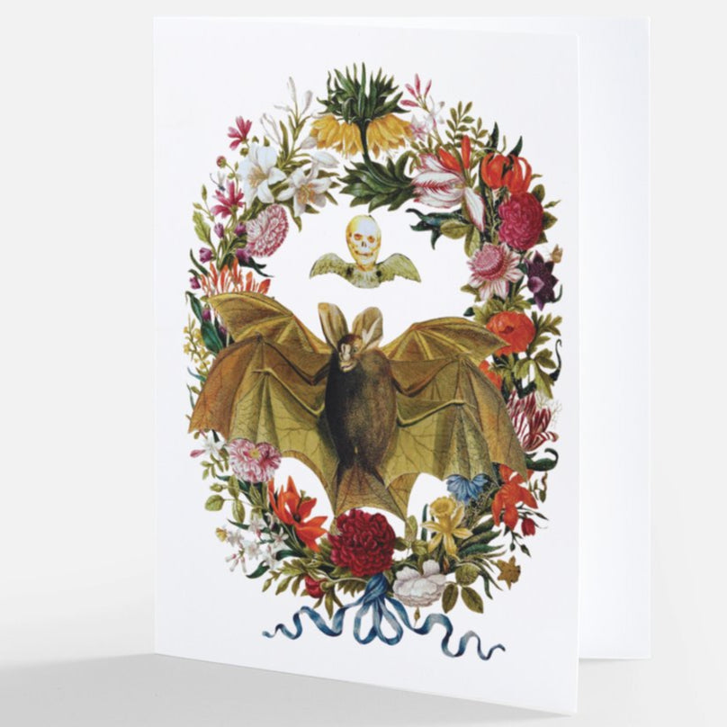 Bat with Many Wings Small Greeting Card - Original Art by Tamara Cervenka - 4.25" x 5.5" Blank Inside Envelope Included