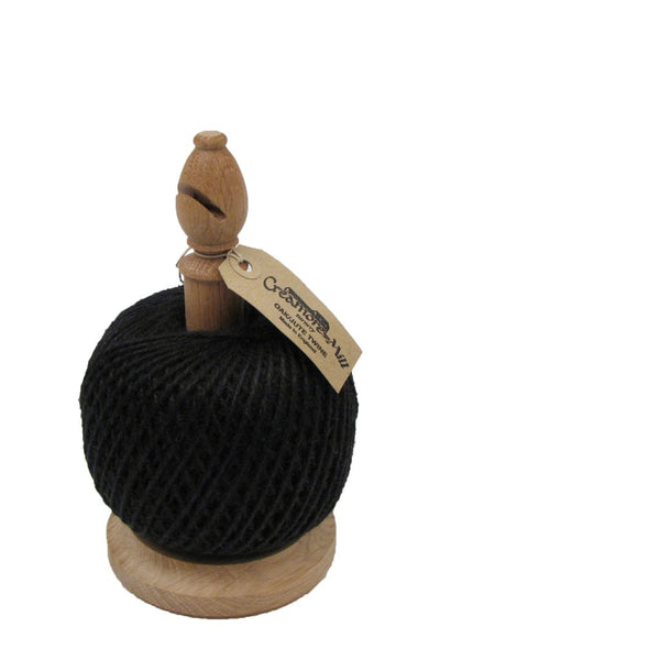 Oak Twine Stand with Blade Cutter - Black Jute