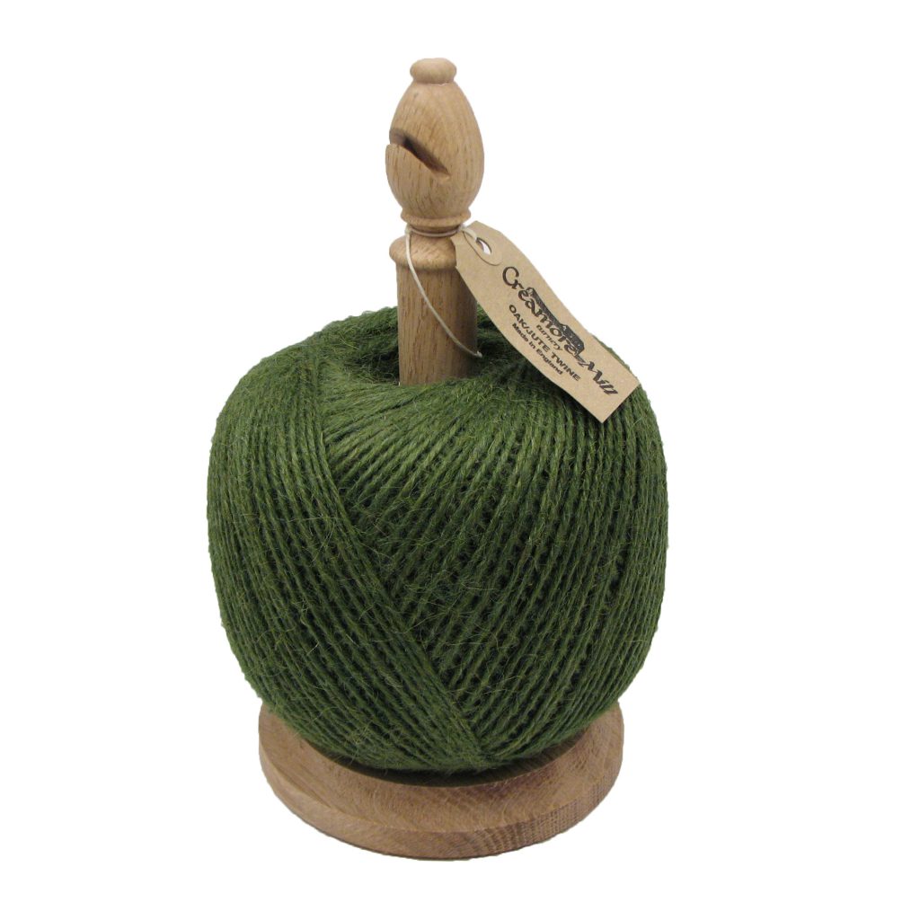 Oak Twine Stand with Blade Cutter - Green Jute - Creamore Mill