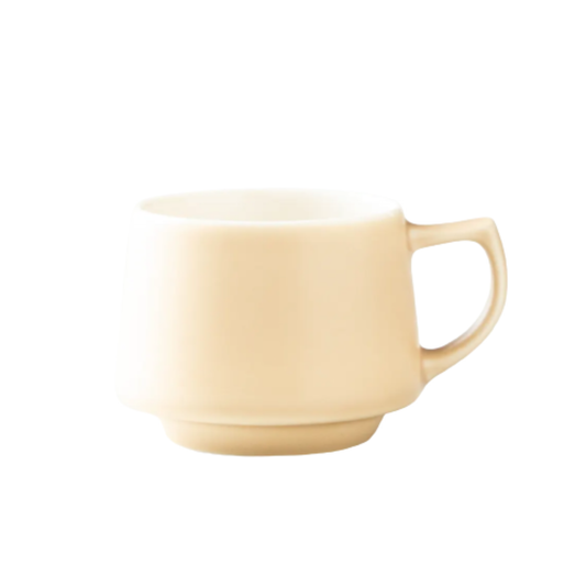 Matte Beige Aroma Stacking Mug - Japanese Ceramic - Origami