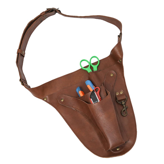 Leather Florist or Gardener Tool Belt - Brown