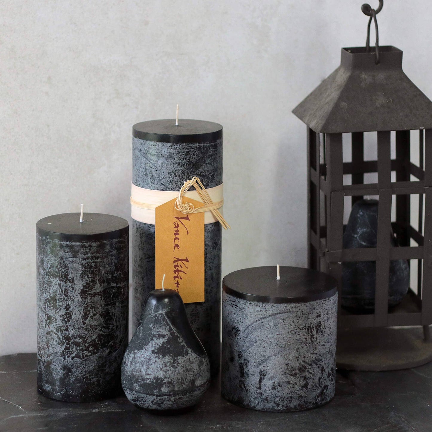 9" x 3" - Pillar Candle - Black