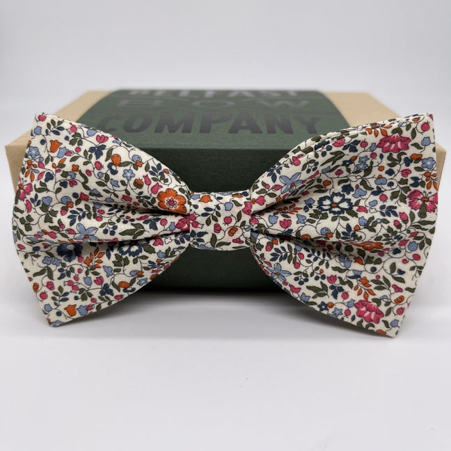 Liberty of London Bow Tie in Burnt Orange Ditsy Floral