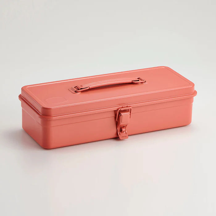 Toyo - Steel Toolbox with Top Handle and Flat Lid T-320 - Coral