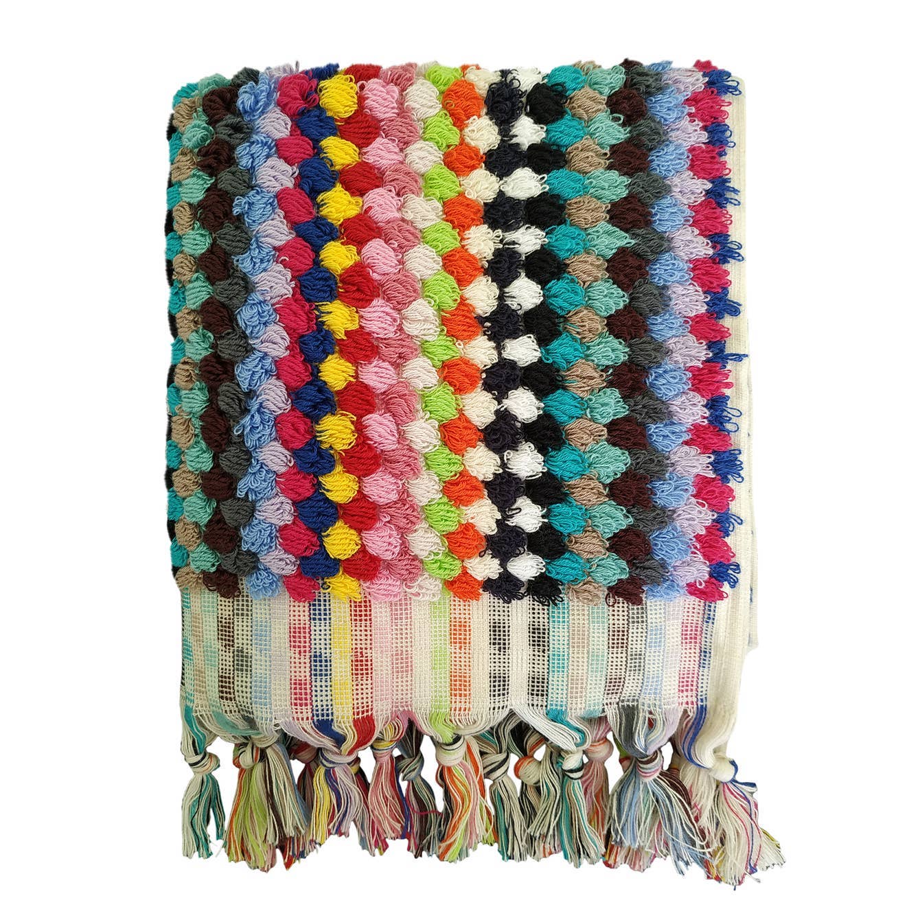 Bubble Hand-loomed Turkish Hand Towels - Rainbow