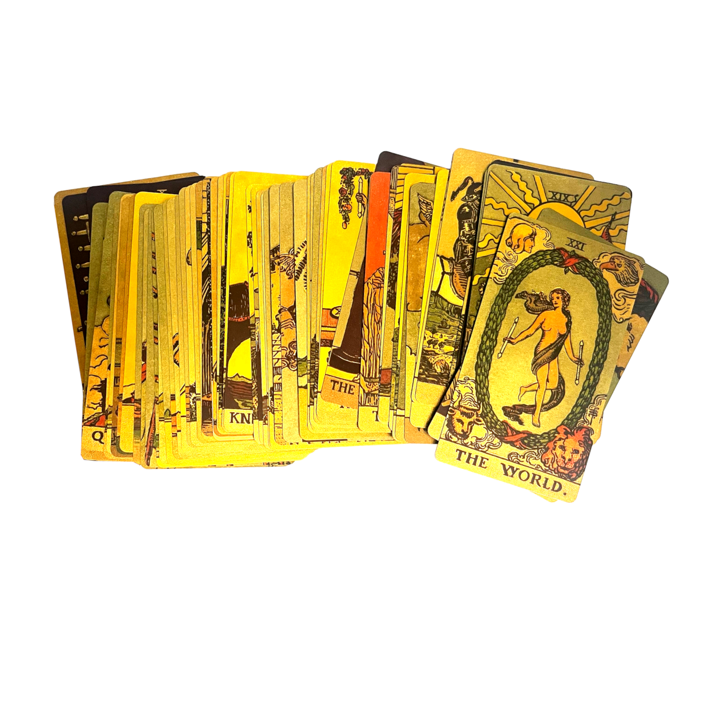 Gold Foil Tarot Deck - Premium Waterproof PVC Cards & Guide