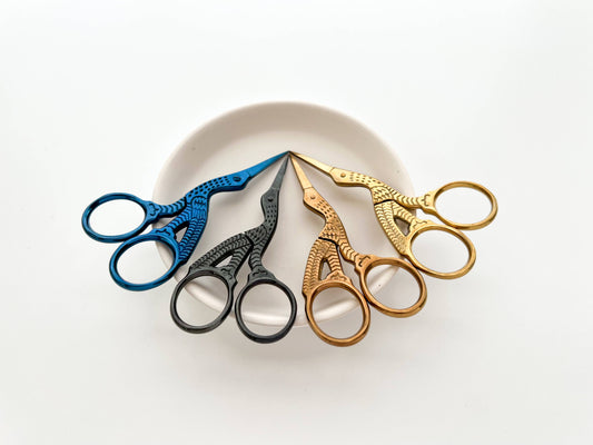 Gold Stork Embroidery Scissors