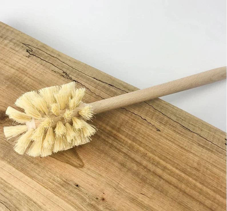 Plastic Free Toilet Brush  - Natural Sisal Bristle: Brush & Stand