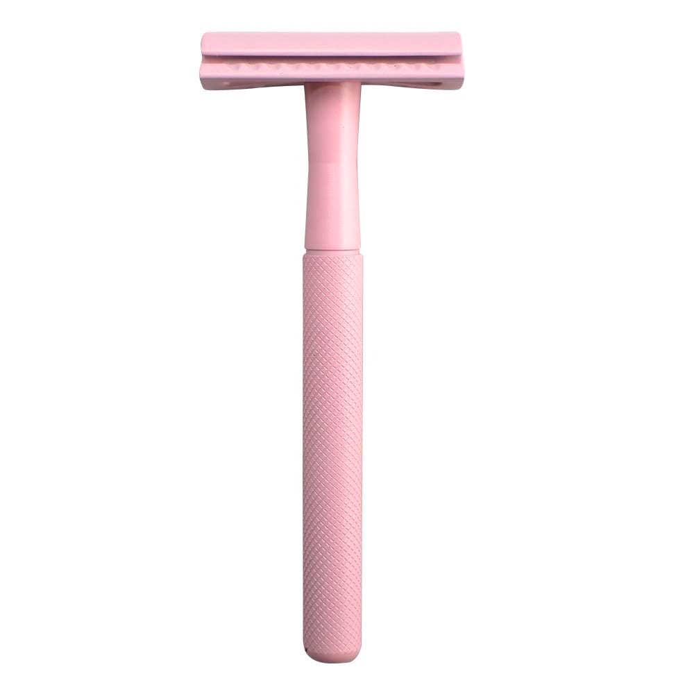 Plastic Free Reusable Safety Razor - Straight Handle Purple